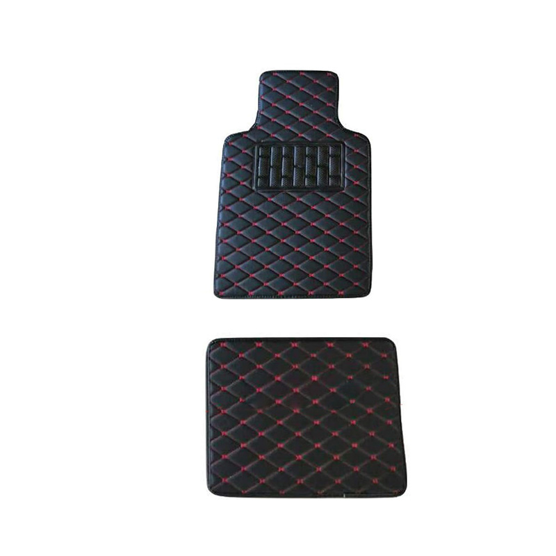 Alfombrillas universales de piel sintética para coche, color negro, con almohadillas para el talón, para coches, cupés, SUV pequeños